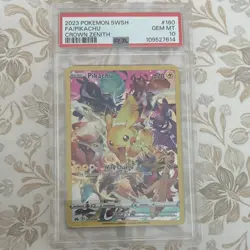 Pokemon TCG SWSH Crown Zenith Pikachu 160/159 Secret Rare Holo Full Art PSA 10 - Image 1