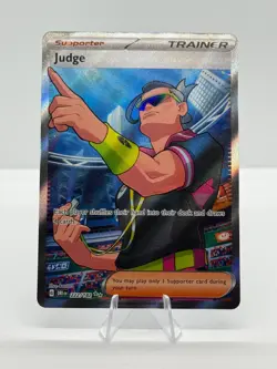 Pokemon TCG Judge Trainer - Destined Rivals - 222/182 - Ultra Rare Supporter - Image 1