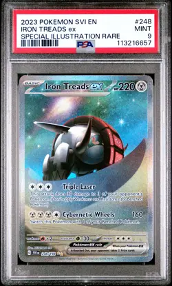 2023 POKEMON SVI EN-SCARLET & VIOLET #248 IRON TREADS EX PSA 9 - Image 1