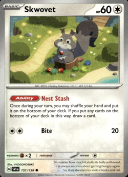 Pokemon TCG - Skwovet - Scarlet & Violet Base Set - Uncommon - 151/198 - Image 5