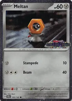 MELTAN (STELLAR CROWN STAMPED) 102/142 HOLO MISCELLANEOUS & POKEMON NM - Image 1