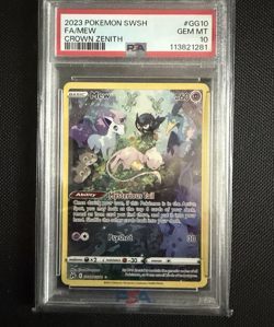 2023 POKEMON SWORD & SHIELD CROWN ZENITH #GG10 FULL ART/MEW PSA 10 - Image 1