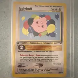 Pokemon Igglybuff Neo Discovery 40/75 Uncommon Regular 30HP Basic 1st Edition - Image 1