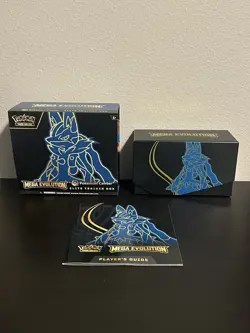 Pokemon TCG Mega Evolution Lucario Pokemon Center ETB Packs & Accessories! - Image 3