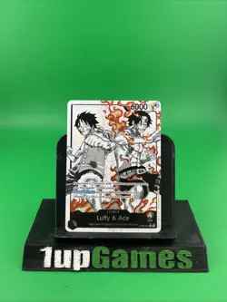 One Piece ST30-001 Luffy Ace Parallel L-P Leader Black White Textured Star - Image 1