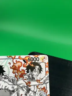 One Piece ST30-001 Luffy Ace Parallel L-P Leader Black White Textured Star - Image 4