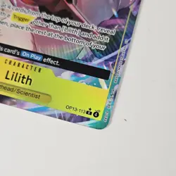 Lilith Rare Alt Art OP13-113 Carrying on His Will One Piece Yellow Foil 2000 - Image 2