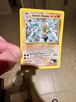 Giovanni's Machamp 6/132 Gym Challenge Pokemon MP - Image 1