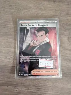 Pokemon Team Rockets Giovanni Full Art Holo Card Destined Rivals 225/182 NM - Image 1