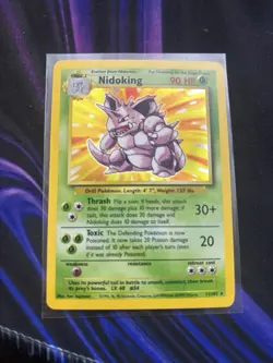 Pokemon TCG Nidoking Base Set Holo Unlimited Rare Card 11/102 - Image 1