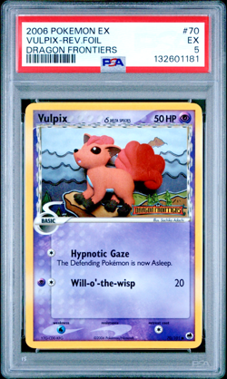 PSA 5 2006 Dragon Frontiers Vulpix 70/101 REVERSE Holo Pokemon Delta Species - Image 1
