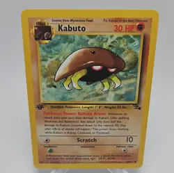 Wizards of the Coast Pokemon TCG Kabuto Fossil 50/62 1st Edition Regular Common - Image 1