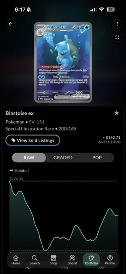 Pokemon Blastoise ex 200/165 SV 151 SIR Holo Eng - Image 3