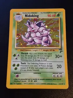 Nidoking 11/130 Holo Rare Base Set 2 Pokemon LP - Image 1