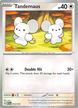 Pokemon TCG - Tandemaus - Scarlet & Violet Base Set - Uncommon - 160/198 - Image 5