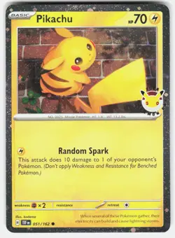Pikachu (Pokemon Day 2026) 051/162 Holo Pokemon Holo NM - Image 1