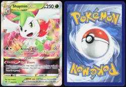 Shaymin VSTAR 014/172 Holo Brilliant Stars VSTAR Rare Graphics Near Mint - Image 1
