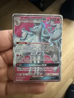 Alolan Ninetales GX (Full Art) 205/214 Pokemon TCG SM Lost Thunder Lp - Image 1