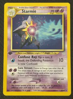 Pokemon TCG Starmie 1st Edition 25/64 Neo Revelation - NM/LP - Image 1