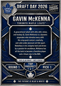 Gavin McKenna rookie 2026 Draft Day Prospect fan art Patch Maple Leafs 7 cards - Image 2
