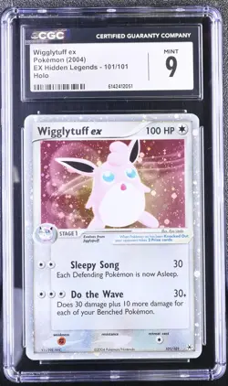 CGC 9 MINT Wigglytuff EX 101/101 EX Hidden Legends Holo Pokemon Card - Image 1