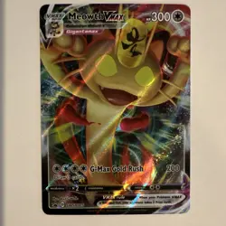 Pokemon TCG Holo V/VMAX Lot 2 Cards Meowth V Meowth VMAX Standard Size - Image 5