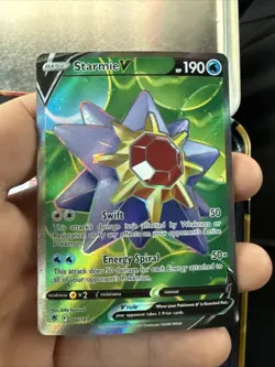 Starmie V 166/189 Astral Radiance Full Art Ultra Rare Holo Pokemon Card NM - Image 1