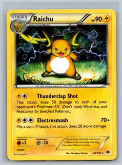 Raichu 49/162 Rare BREAKthrough Pokemon Card Lightly Played - Image 1