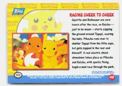 Racing Cheek To Cheek #48 Topps The First Movie Trading Cards Pokemon LP - Image 2