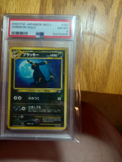 Pokemon Umbreon 197 Crossing the Ruins Holo Rare PSA 8 Japanese 2000 - Image 1