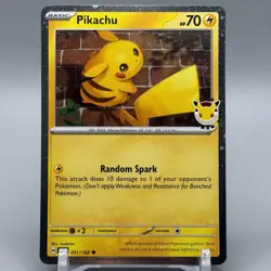 Pikachu 51/162 Stamped 2026 Pokemon Day 30th Anniversary Promo TCG - Image 1