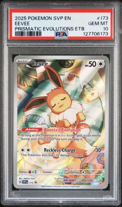 2025 POKEMON SVP EN-SV BLACK STAR PROMO #173 EEVEE PSA 10 - Image 1