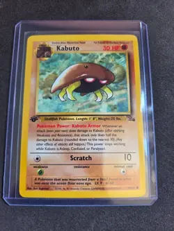 Pokemon TCG 1st Edition Kabuto 50/62 Fossil Set Non Holo WOTC VTG 1999 LP - Image 1