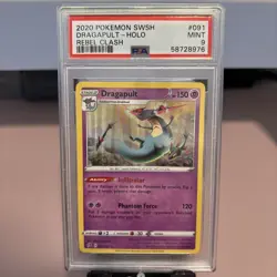 Pokemon Rebel Clash Dragapult Holo #091 PSA 9 - Image 1
