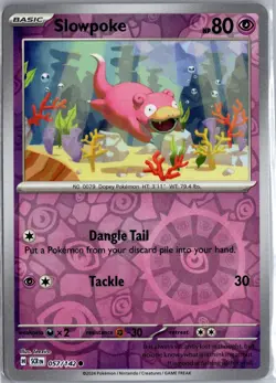 Slowpoke 57/142 Common Stellar Crown Pokemon Reverse Holo Lightly Played - Image 1