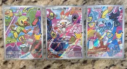 Series 2 First Partner Illustration Grookey 052, Scorbunny 053, Sobble 054 - Image 1