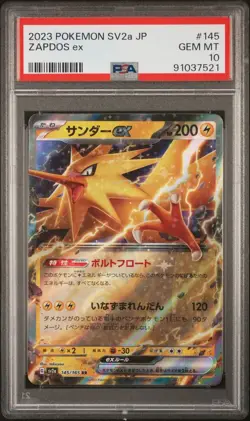 [PSA 10] Zapdos ex 145/165 - 151 SV2a RR Japanese POKEMON - Image 1