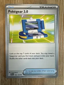 Pokegear 3.0 - 186/198 - Common Regular - Pokemon Scarlet & Violet - NM - Image 1