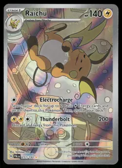 2023 Raichu - 211/193 Illustration Rare Holo NM SV02: Paldea Evolved Pokemon - Image 1