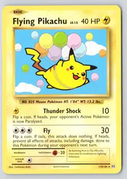 Flying Pikachu 110/108 Secret Rare Evolutions Lightly Played - Image 1