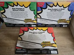 Pokemon Ascended Heroes Mega Emboar Meganium Feraligatr EX Box Set Lot Of 3 - Image 2