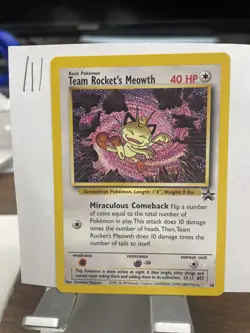Pokemon TCG Team Rockets Meowth #52 Black Star Promo 2000 Unplayed - Image 1