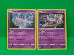 Pokemon TCG Mewtwo SM214 & SM77 Sun & Moon Black Star Promo Cosmos Holo NM-MINT - Image 2