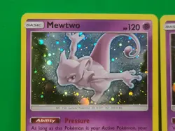 Pokemon TCG Mewtwo SM214 & SM77 Sun & Moon Black Star Promo Cosmos Holo NM-MINT - Image 3