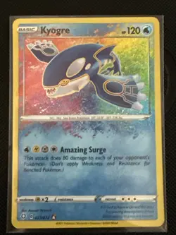 Pokemon TCG Kyogre Shining Fates Holo Card 021/072 Amazing Rare - Image 1