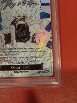 2025 ONE PIECE OP11-A FIST OF DIVINE SPEED ALTERNATE ART #080 GEAR TWO PSA 10 - Image 4