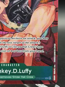Monkey.D.Luffy (041) (Alternate Art) OP02-041 Paramount War Foil - Image 5