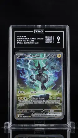 Pokemon TCG Zekrom ex 166/086 SIR Black Bolt Holo Tag 9 Mint - Image 2