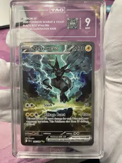 Pokemon TCG Zekrom ex 166/086 SIR Black Bolt Holo Tag 9 Mint - Image 4