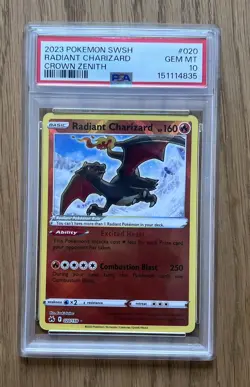 Radiant Charizard 020/159 - PSA 10 (Crown Zenith) - Image 1